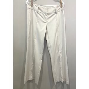 Trina Turk Dress Trousers Cream Sparkle Wide Leg Women's Sz 8